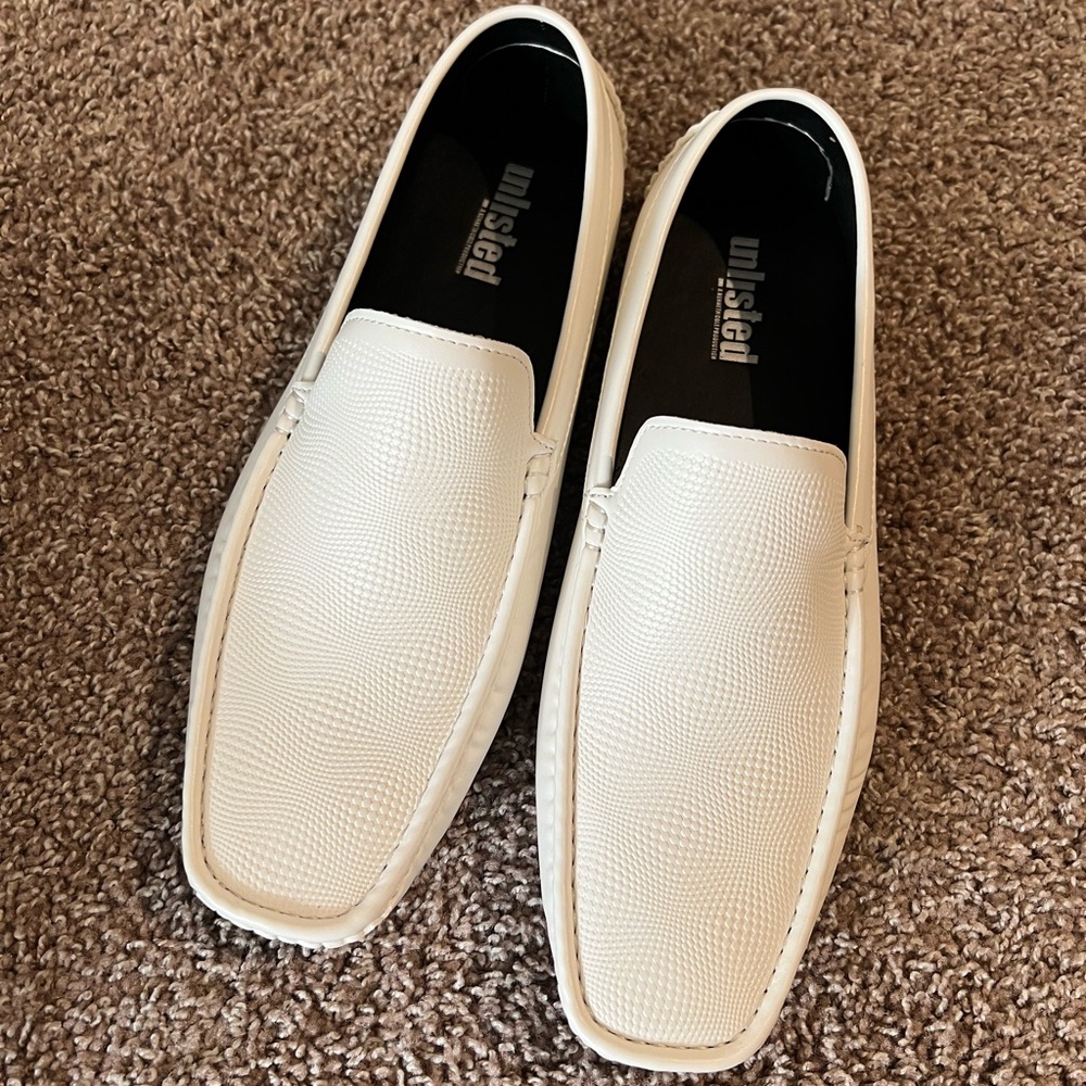 Unlisted White Loafers Slip-On Casual Comfort